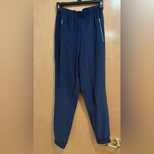 Pink Republic Navy Elastic-Waist Jogger Pants with Zipper Pockets